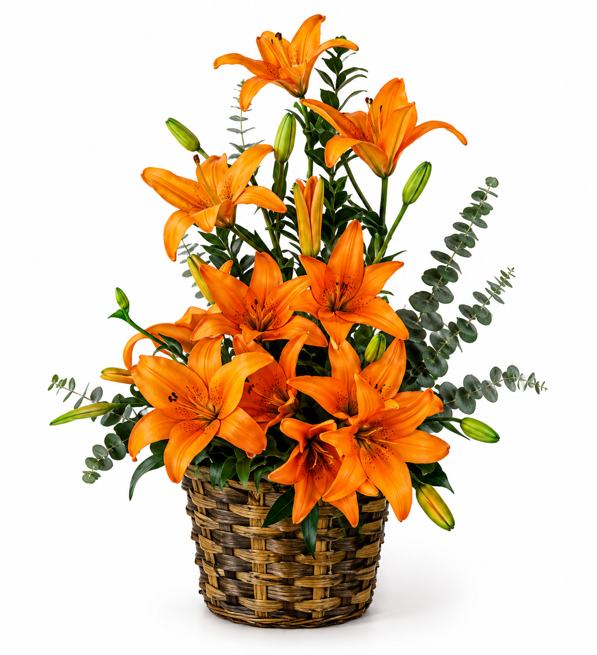 Basket of Orange Lilies