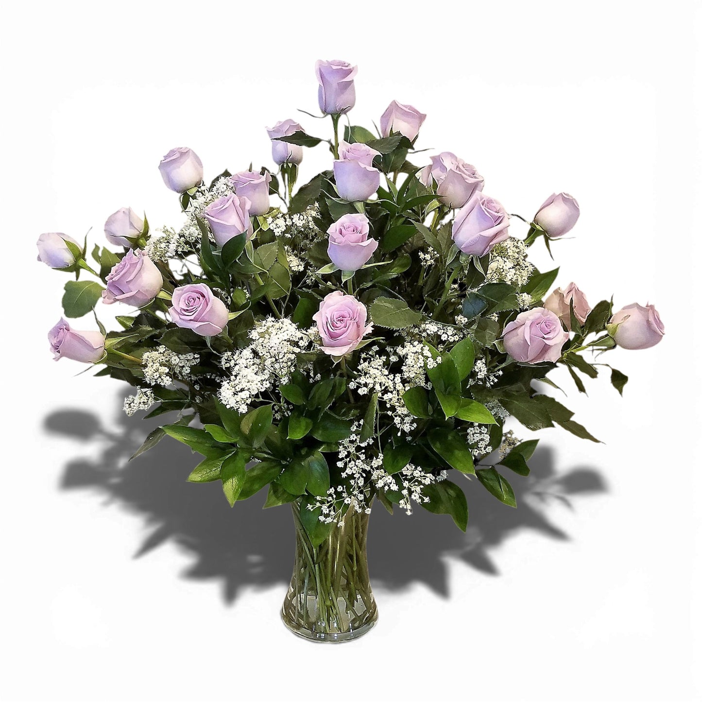 Lavender Roses 2 Dozen Vased