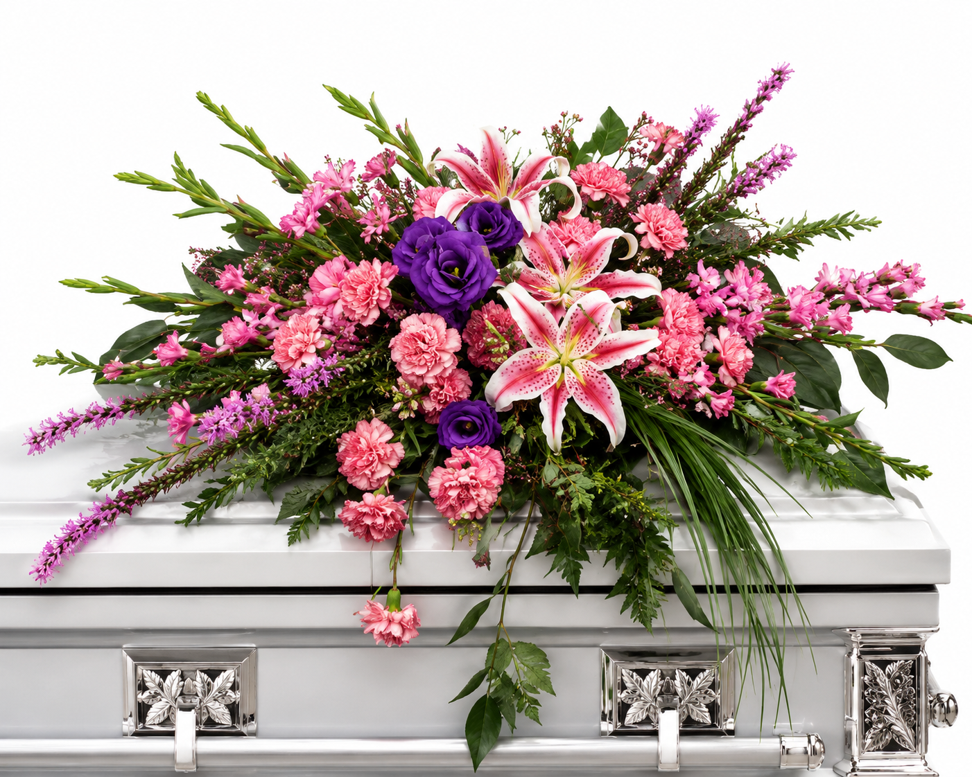 Modern Half-Couch Casket Spray