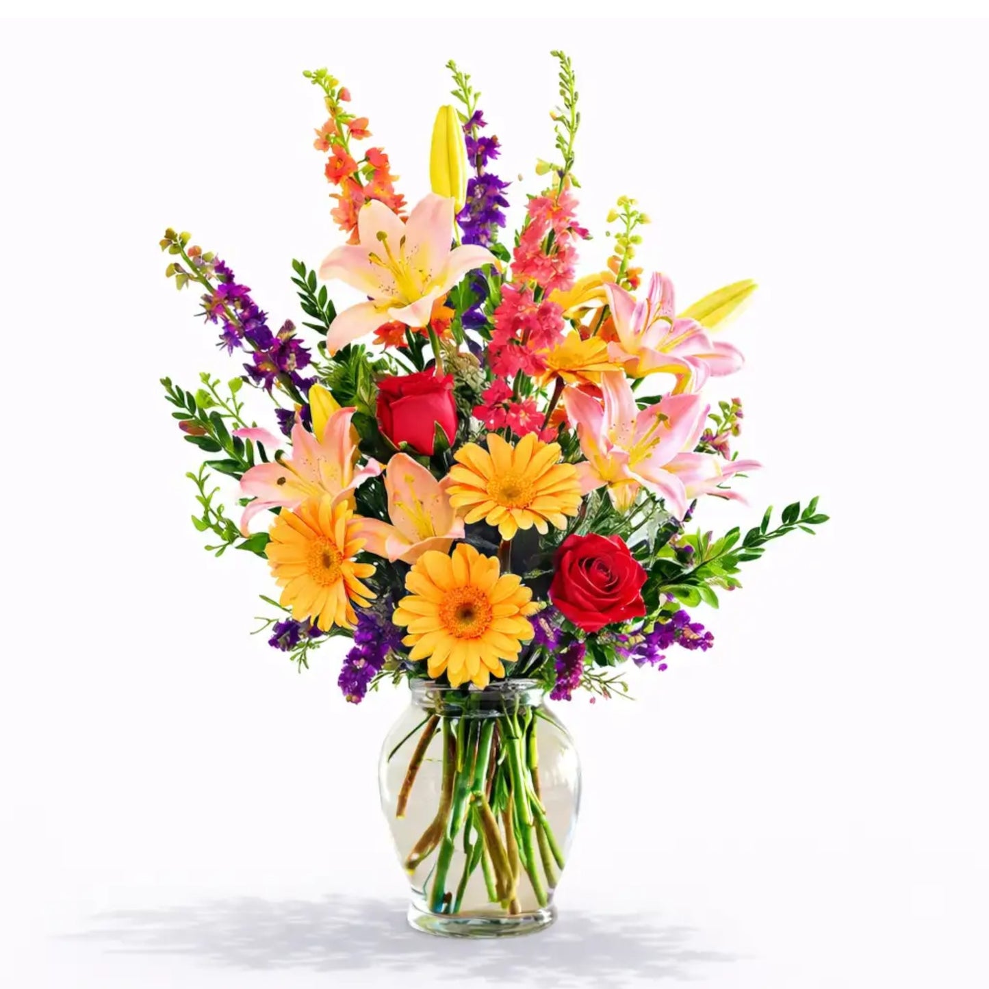 Peach and Purple Vase