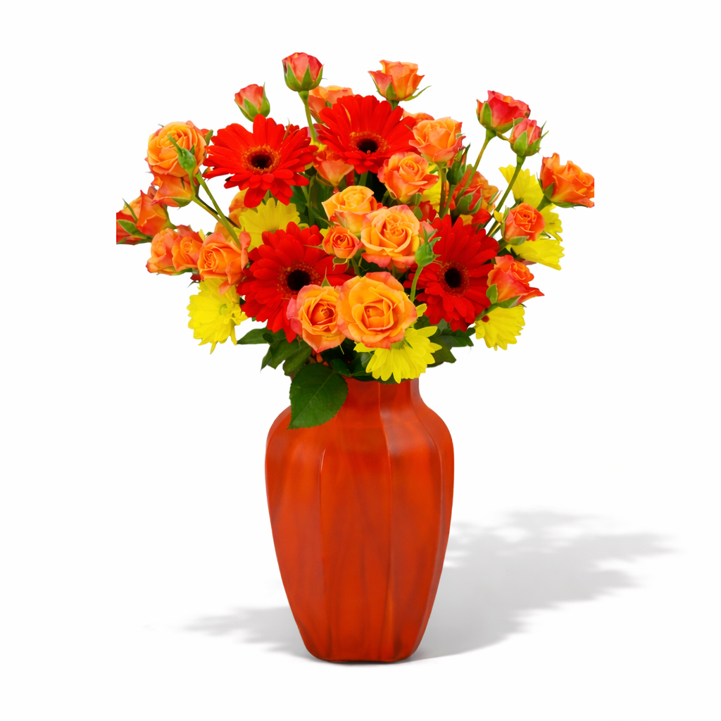 Roses and Gerberas in Orange