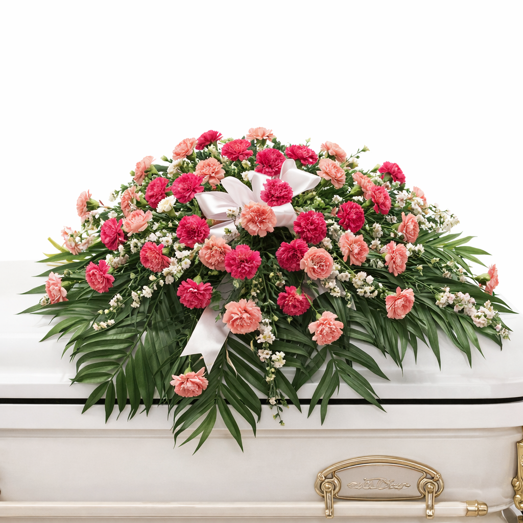Two-Tone Pink Casket Spray