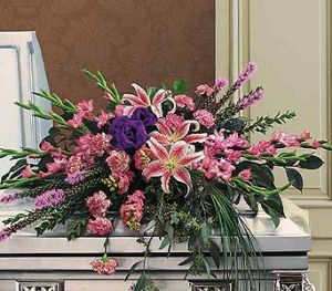 Modern Half-Couch Casket Spray