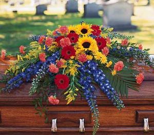 Mixed Summer Casket Spray