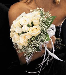 Hand-Tied White Rose Nosegay