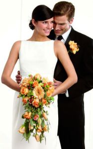 Peach Waterfall Bouquet