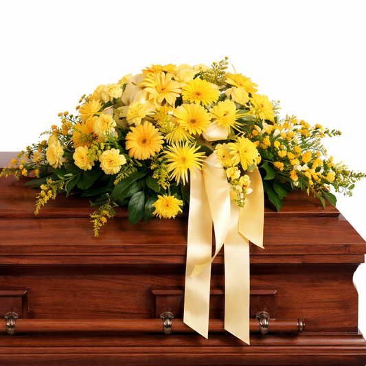All Yellow Casket Spray