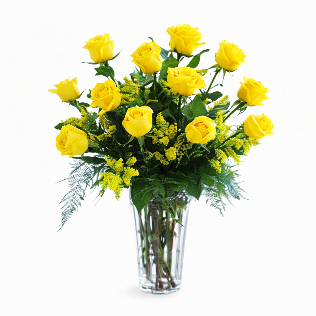 Dozen Yellow Roses – The Flower Shop