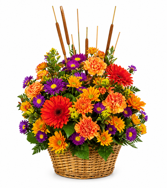 Cattails and Mums