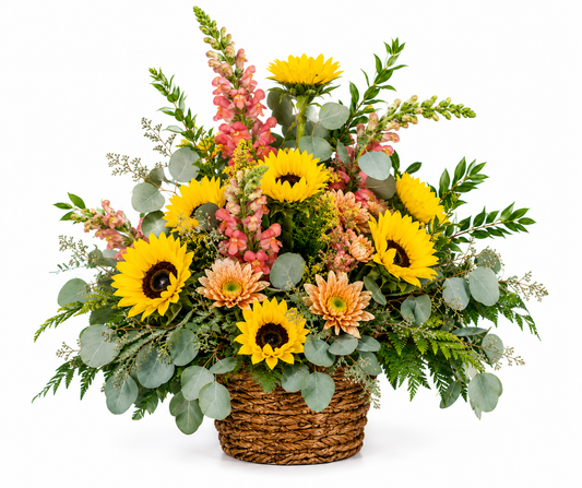 Basket of Sunflowers