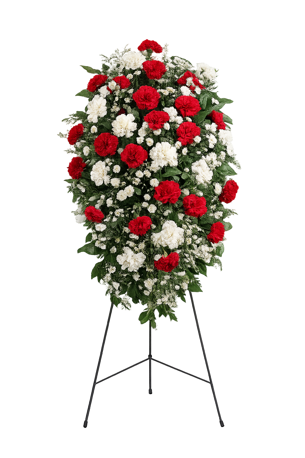 Crimson and White Standing Spray