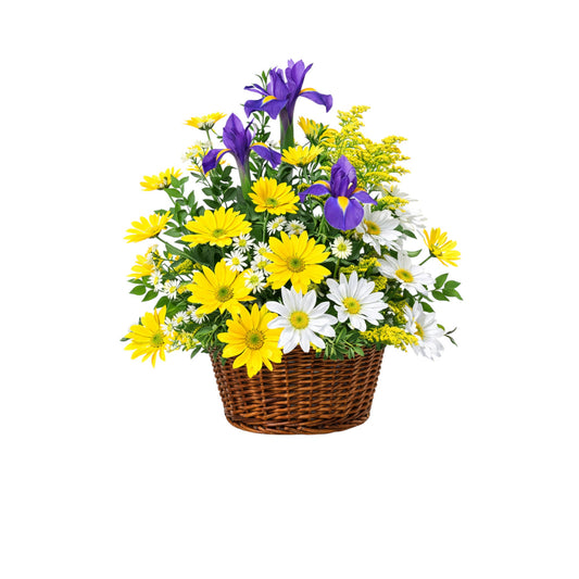 Iris and Daisy Basket