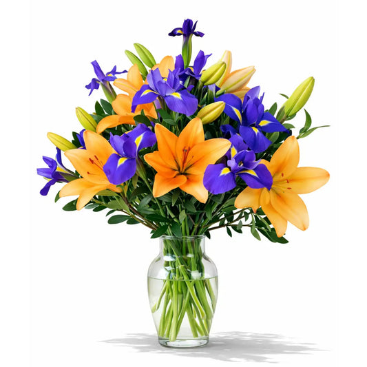 Iris and Lily Vase