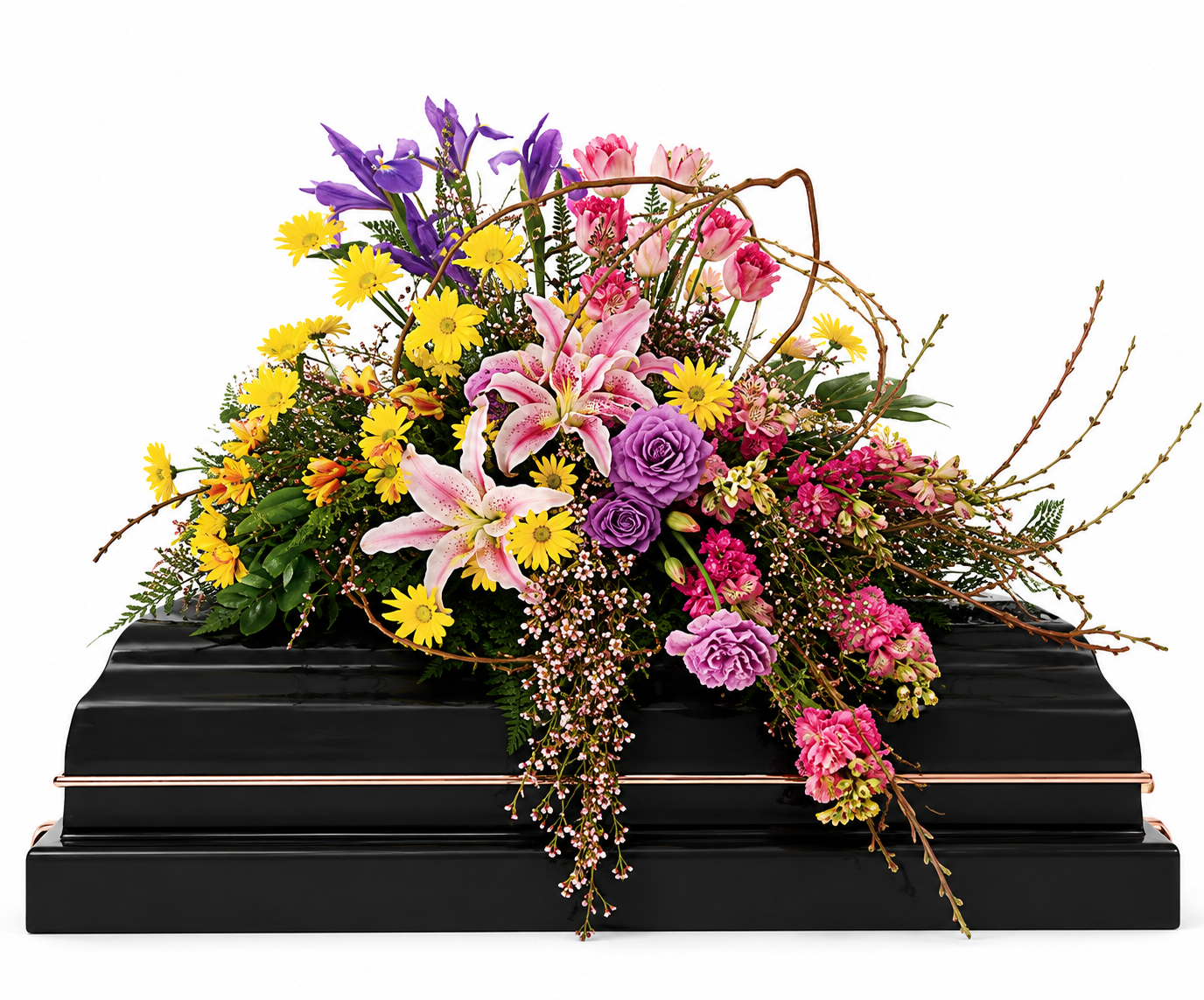 Mixed Half-Couch Casket Spray