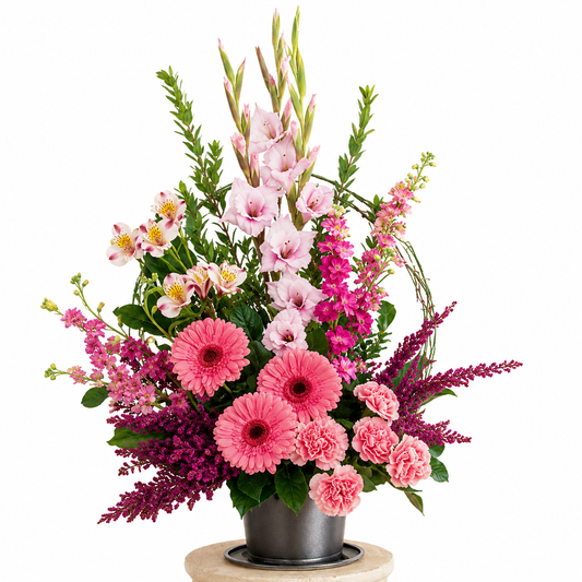 Pink Funeral Basket