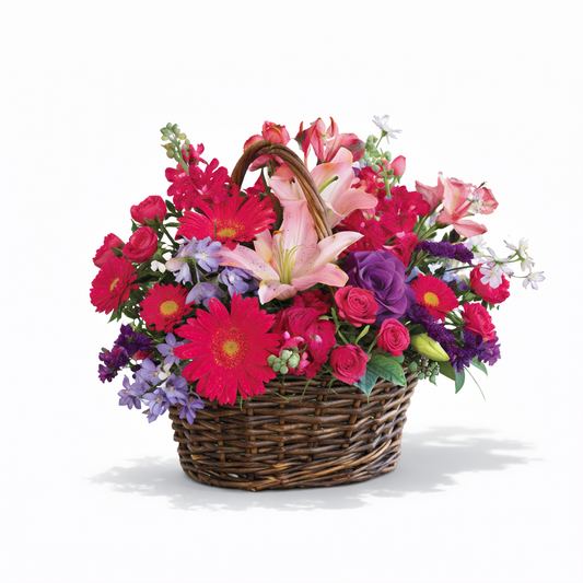 Pink and Lavender Basket