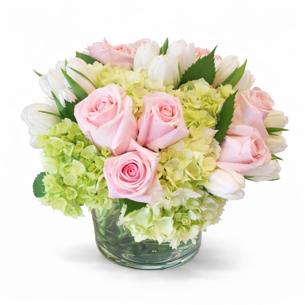 Pretty White Pink and Green