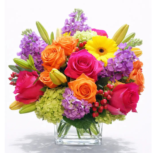 Rainbow of flowers