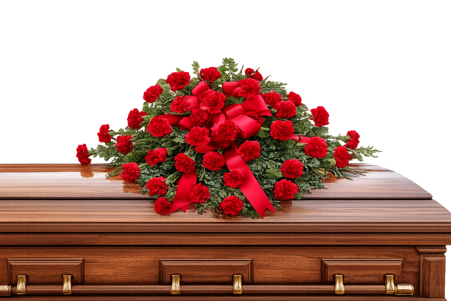 Red Carnation Casket Spray
