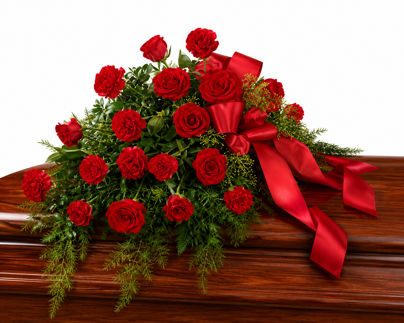 Red Rose Casket Spray