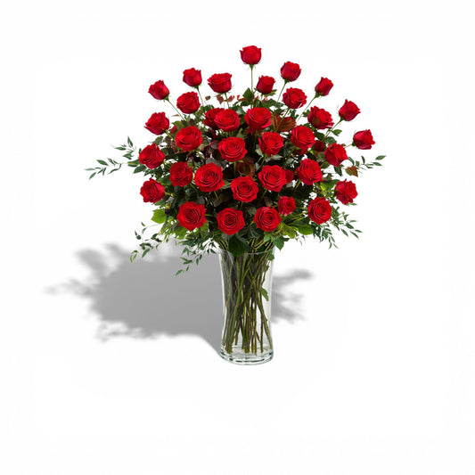Red Roses 3 Dozen Vased