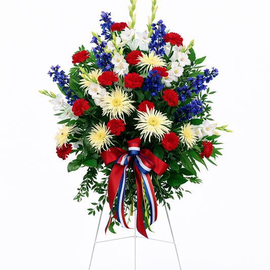Red, White and Blue Easel Spray