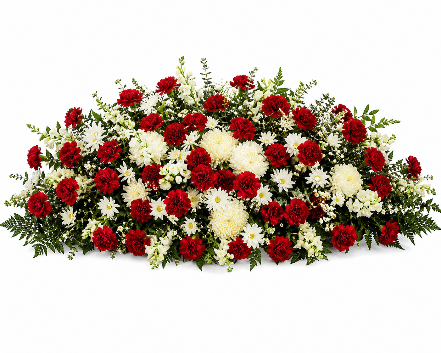 Red and White Full-Couch Spray