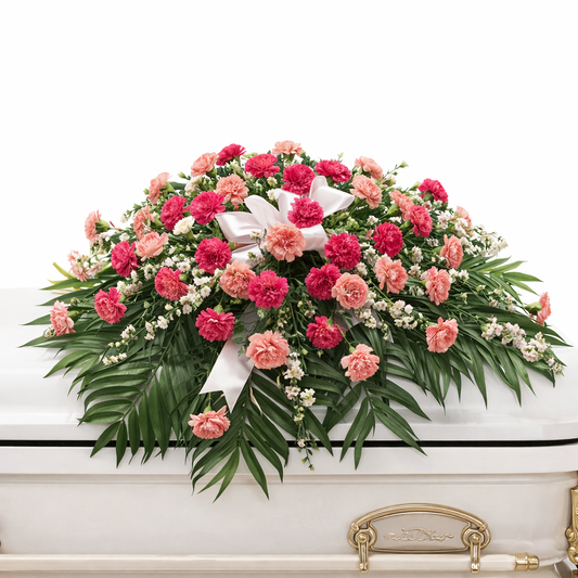 Two-Tone Pink Casket Spray