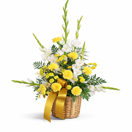 White, Yellow and Green Basket