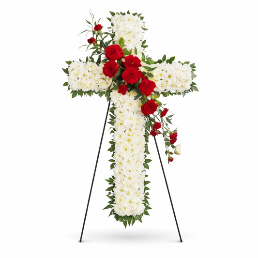 White and Red Cross