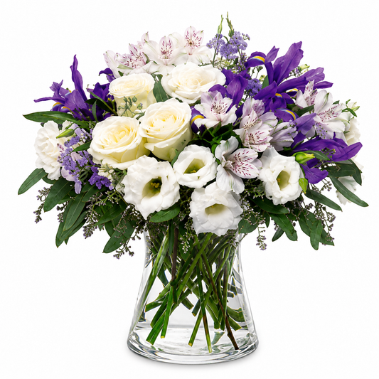 White and Blue Bouquet