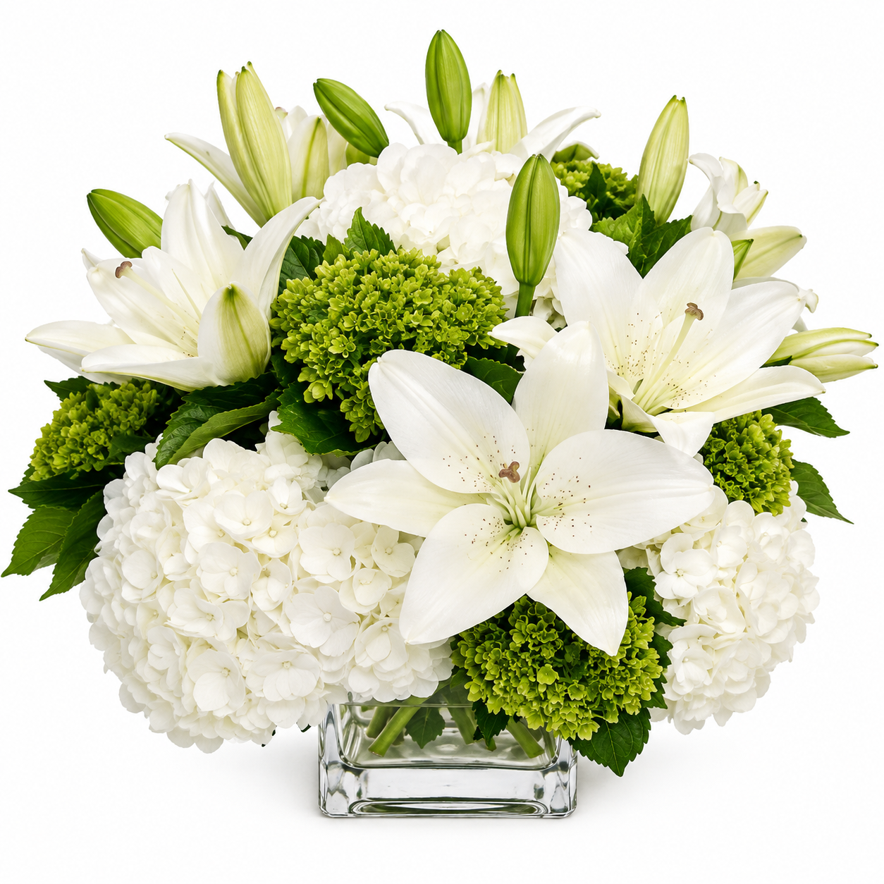 White and Green Centerpiece