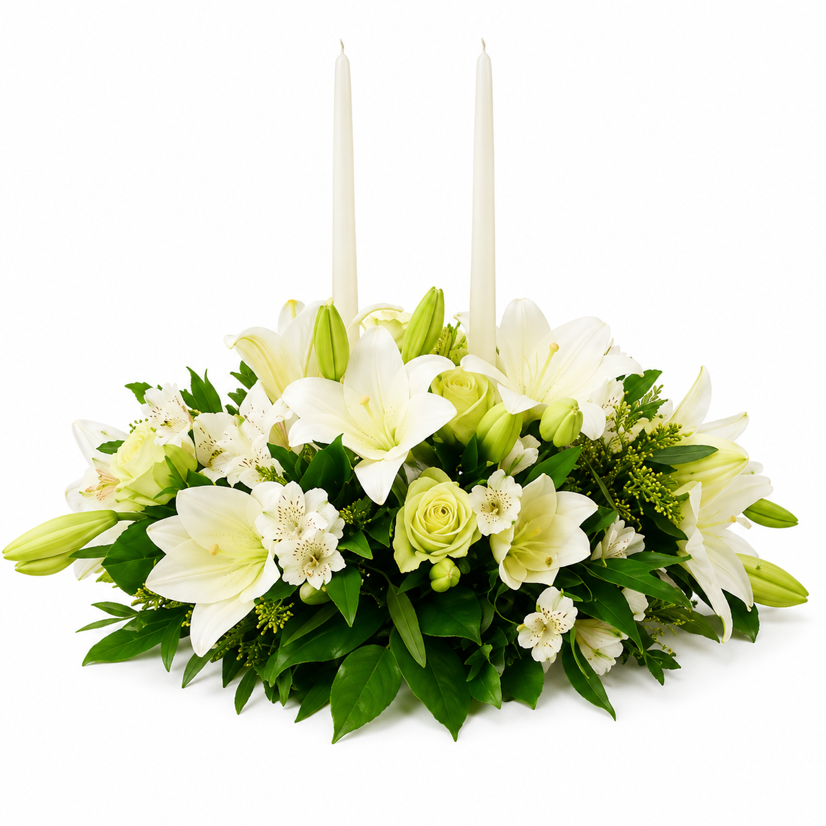 White and Green Centerpiece