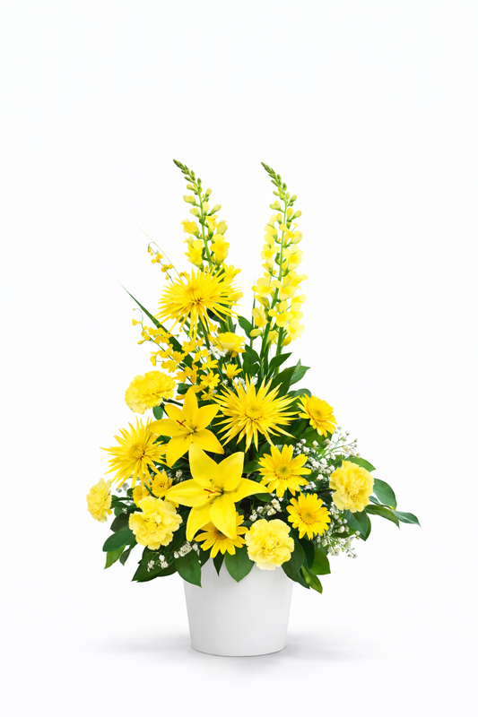 Yellow Triangular Arrangement
