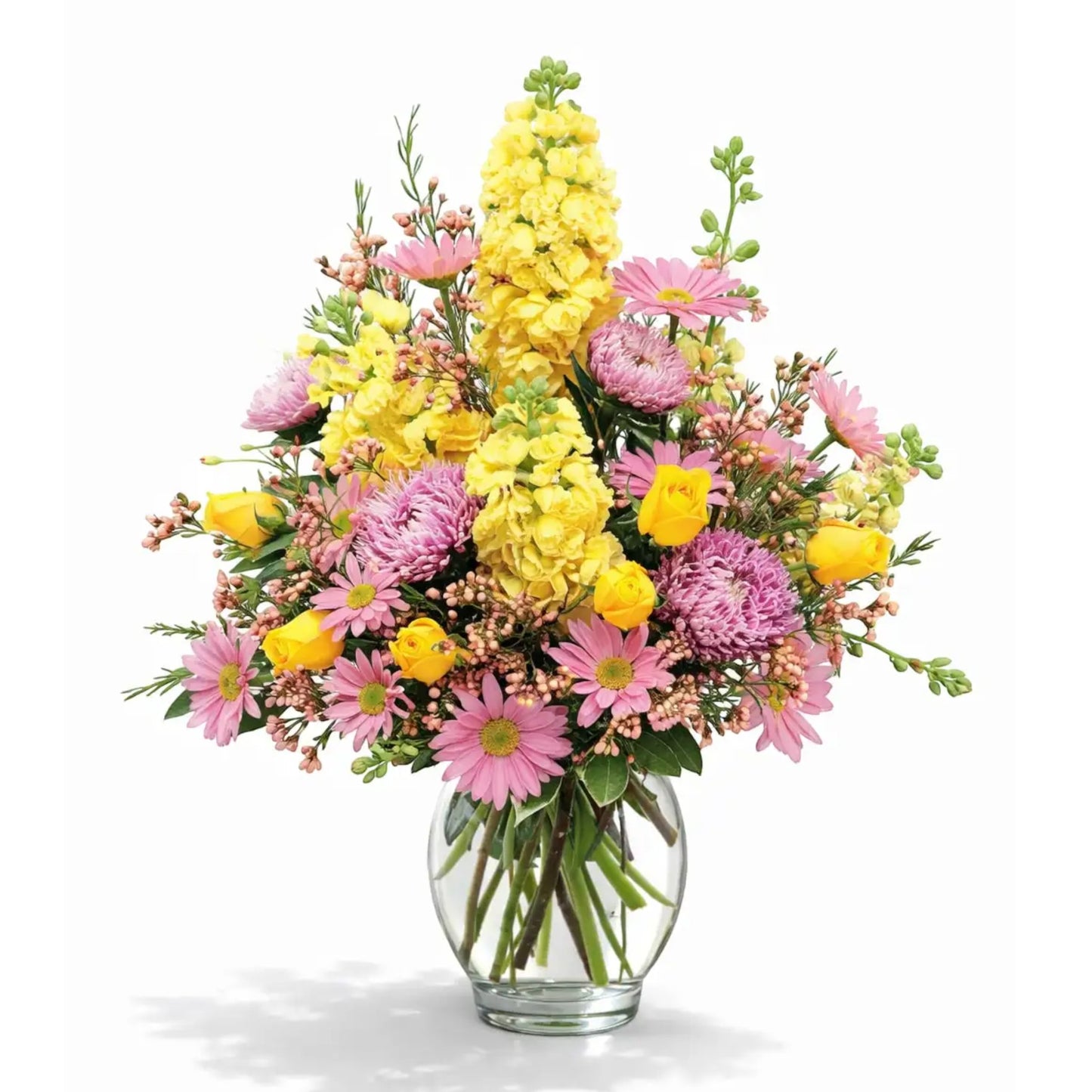 Yellow and Lavender Ivy Bowl