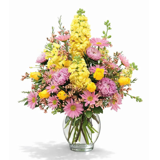 Yellow and Lavender Ivy Bowl
