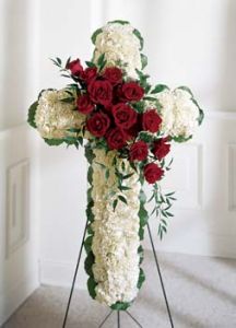 Floral Cross Easel