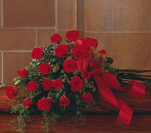 Red Rose Casket Spray