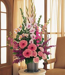 Pink Funeral Basket