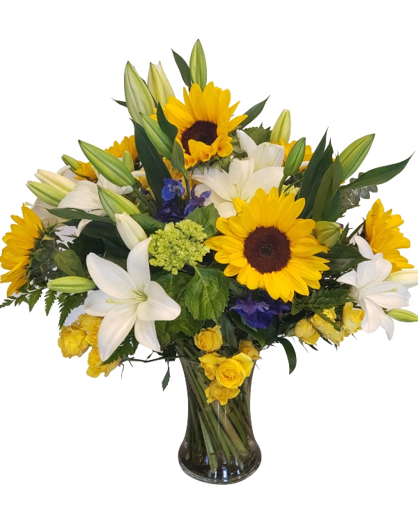 Sunflowers and Lilies The Flower Shop