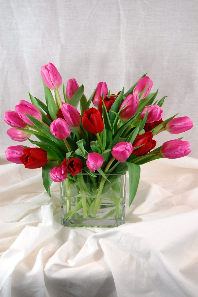 Overflowing Tulip Bouquet The Flower Shop