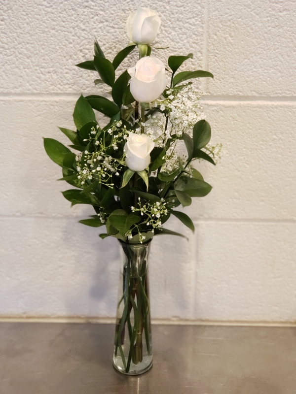 Assorted Roses in Bud Vase The Flower Shop